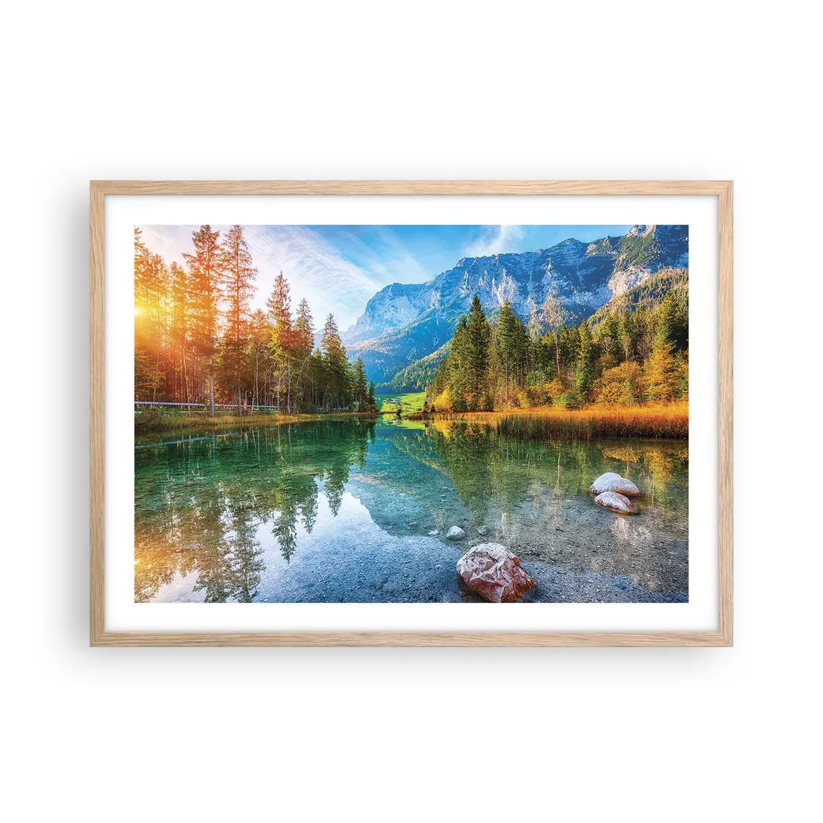 Póster en marco roble claro - La dulzura del otoño - 70x50 cm