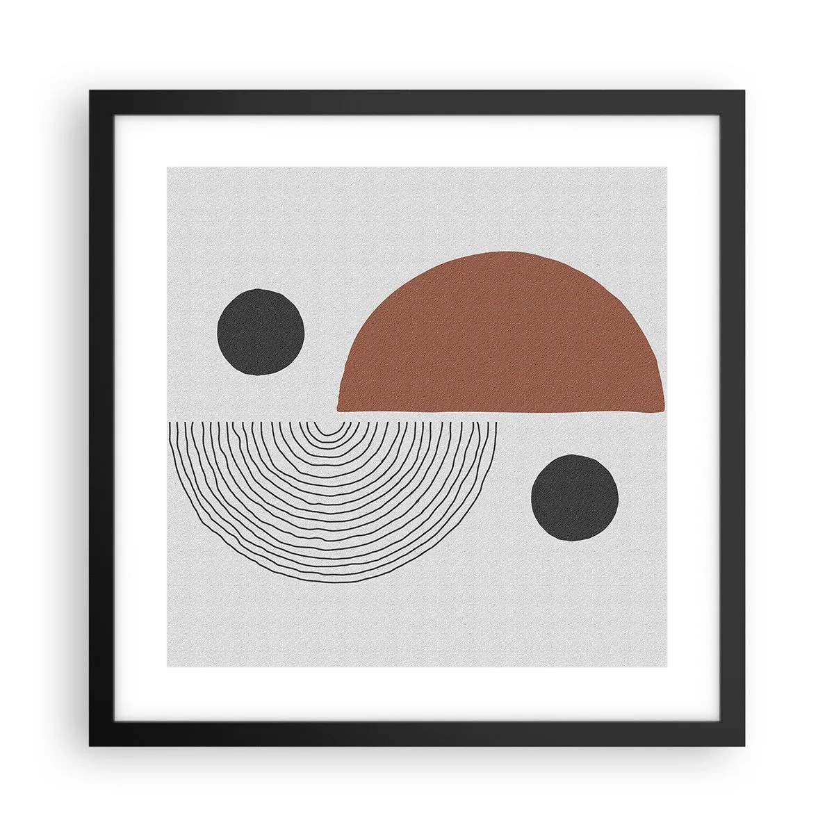 Póster en marco negro - La perfección del círculo - 40x40 cm