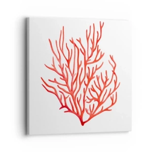 Cuadro sobre lienzo - Impresión de Imagen - Filigrana de coral - 30x30 cm