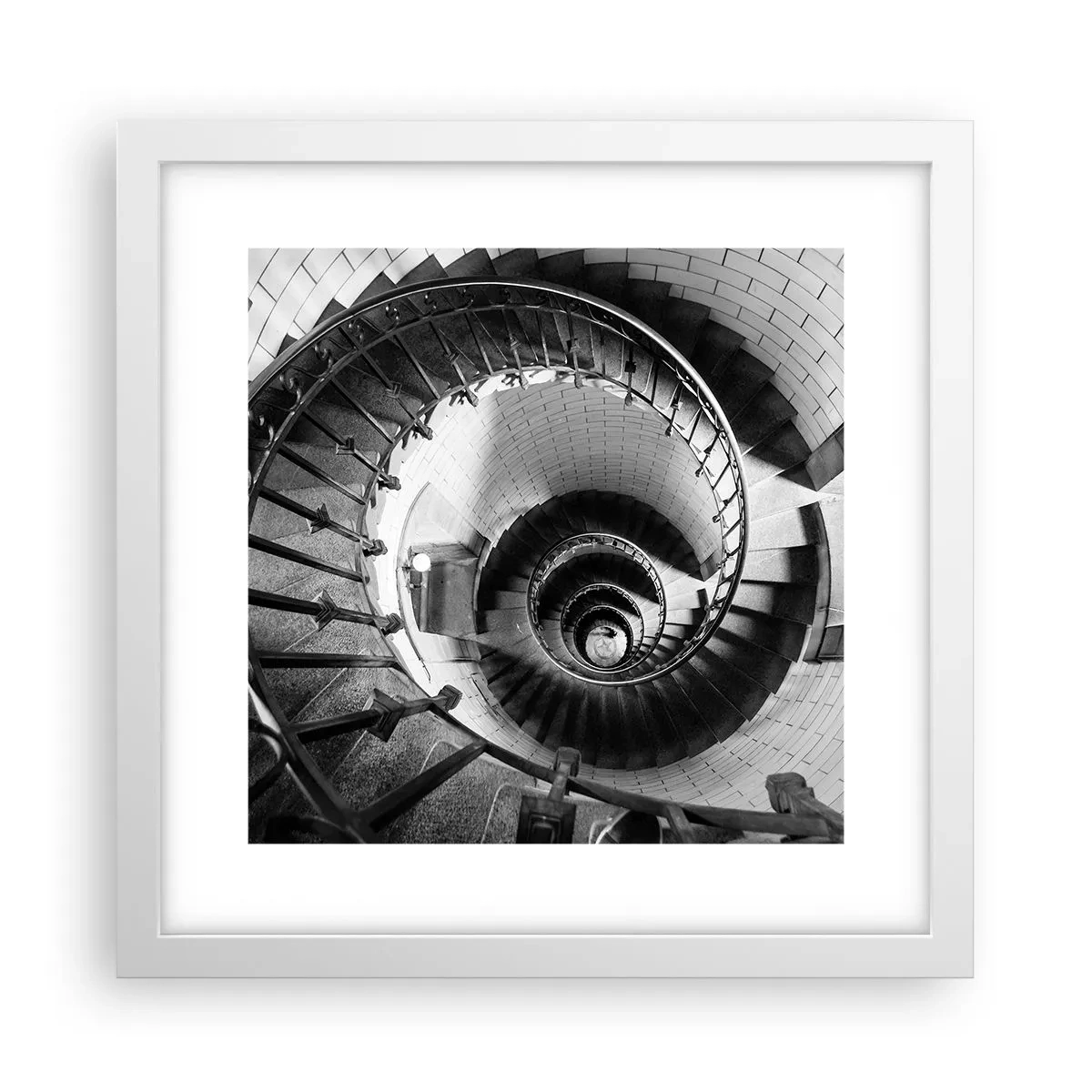 Póster en marco blanco - Cada vez más alto - 30x30 cm