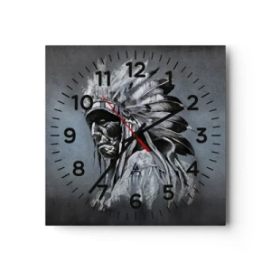 Reloj de pared - Reloj de vidrio - Regreso a las raíces - 40x40 cm
