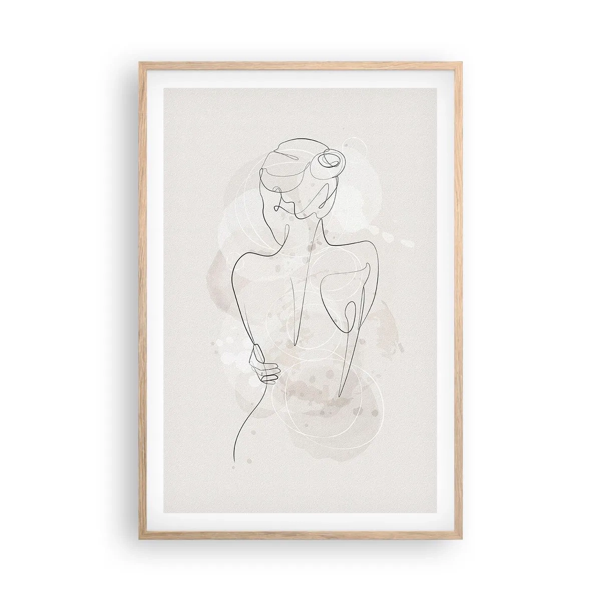 Póster en marco roble claro - Como un cuerpo sensible - 61x91 cm