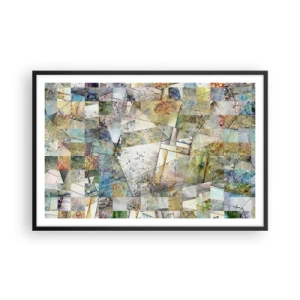 Póster en marco negro - Remodelación geométrica - 91x61 cm