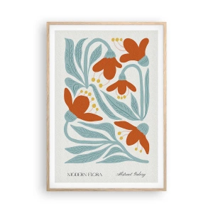 Póster en marco roble claro - Hacia la tierra, hacia el sol - 70x100 cm