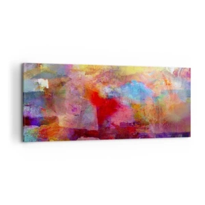 Cuadro sobre lienzo - Impresión de Imagen - Mira dentro del arco iris - 100x40 cm