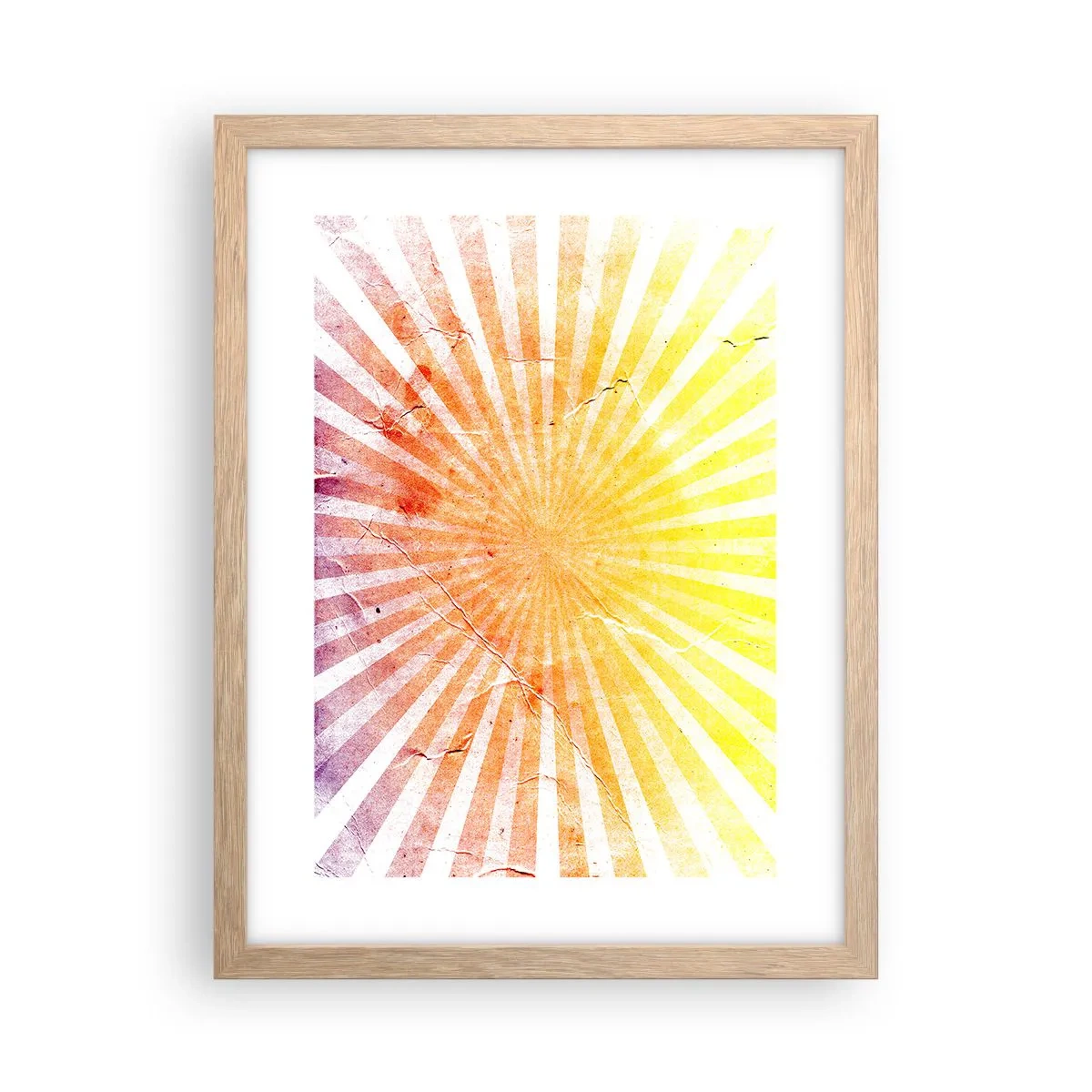 Póster en marco roble claro - Renacer del sol - 30x40 cm