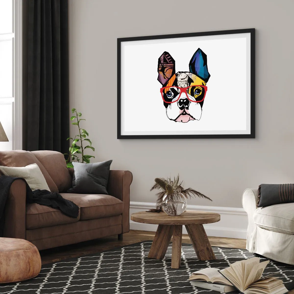 Póster en marco negro - El intelectual - 91x61 cm