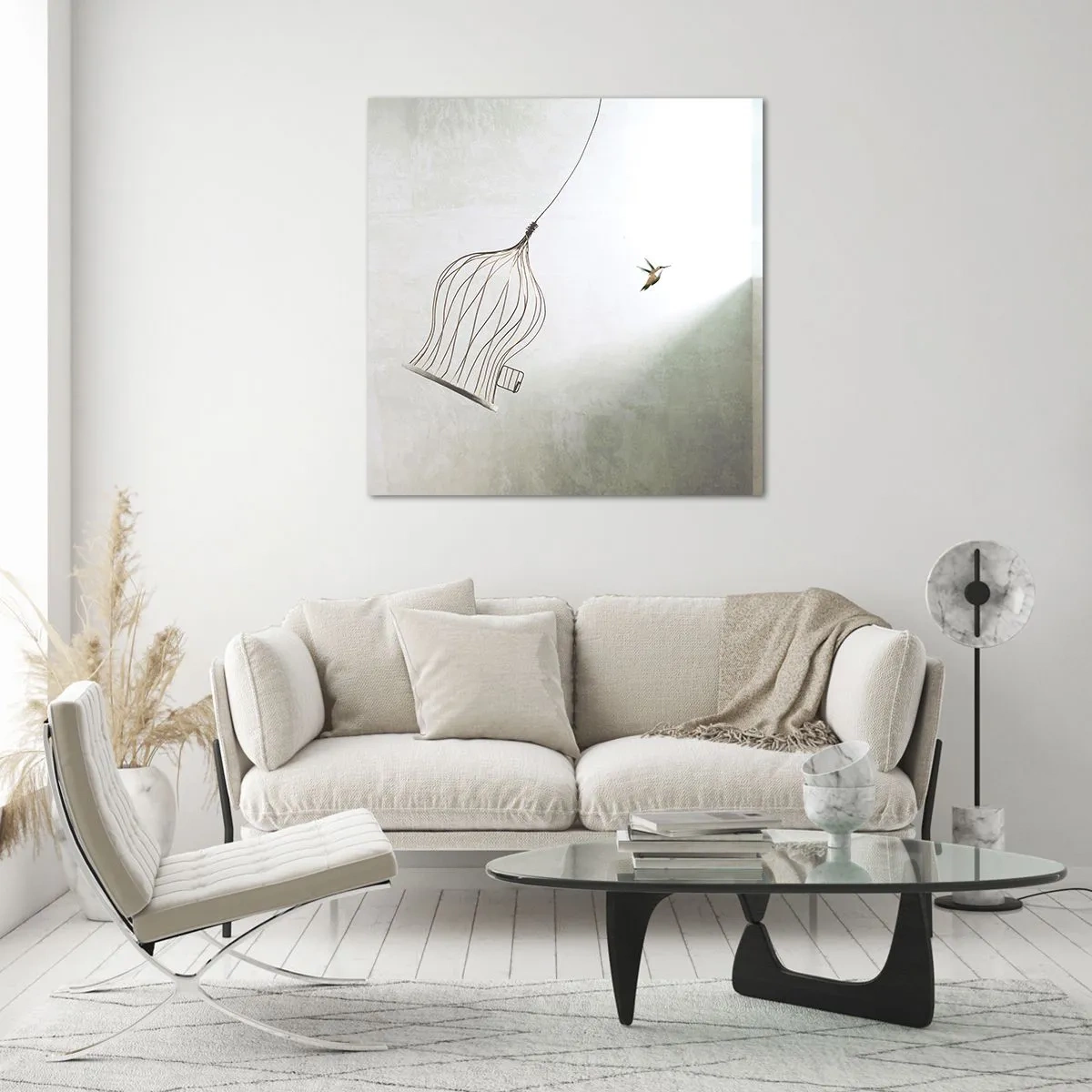 Cuadro sobre vidrio - Impresiones sobre Vidrio - Aquí debo estar - 30x30 cm