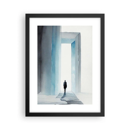 Póster en marco negro - Vivir sin límites - 30x40 cm