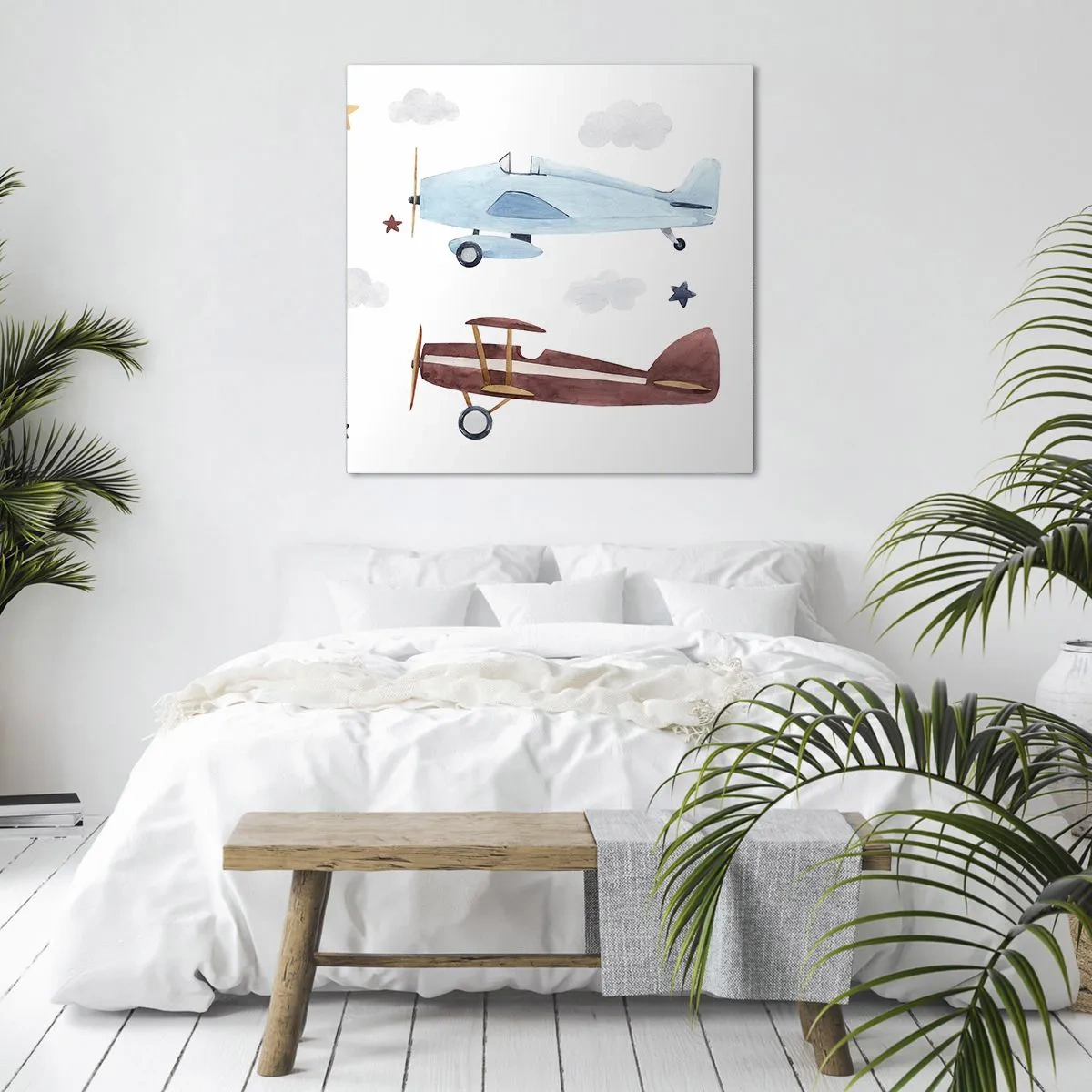 Cuadro sobre lienzo - Impresión de Imagen - ¡Piloto, estamos esperando! - 40x40 cm