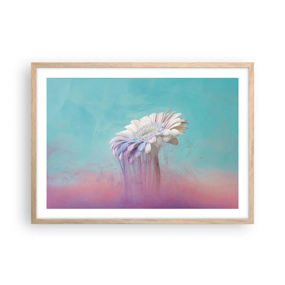 Póster en marco roble claro - El inframundo de las flores - 70x50 cm