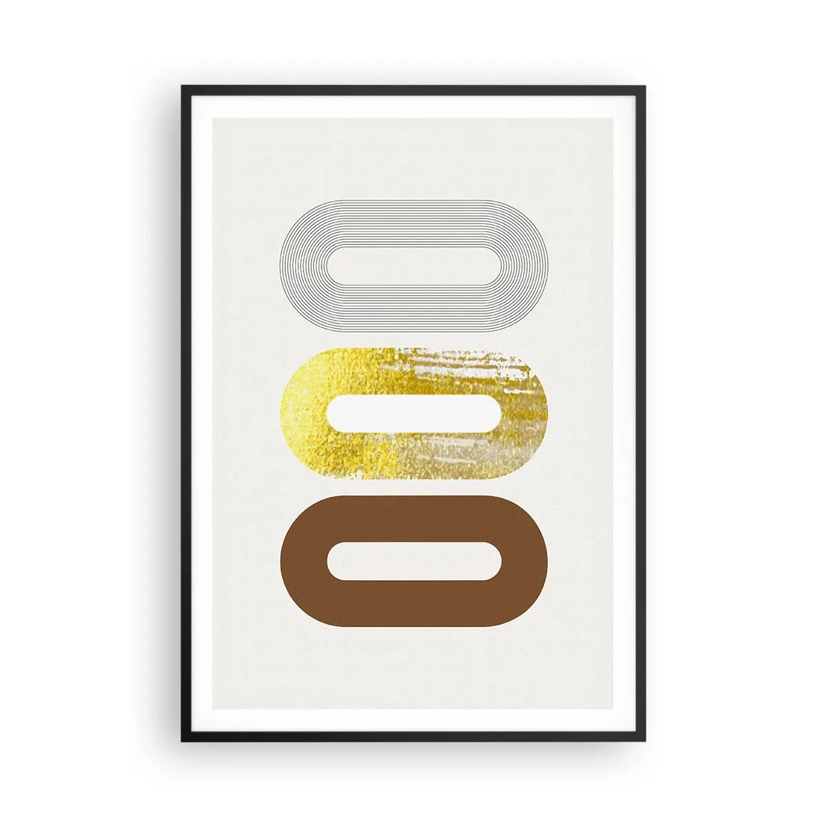 Póster en marco negro - ¡Ooo! - 70x100 cm