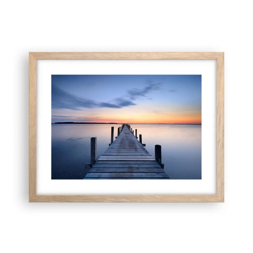Póster en marco roble claro - La calma de un crepúsculo sereno - 40x30 cm