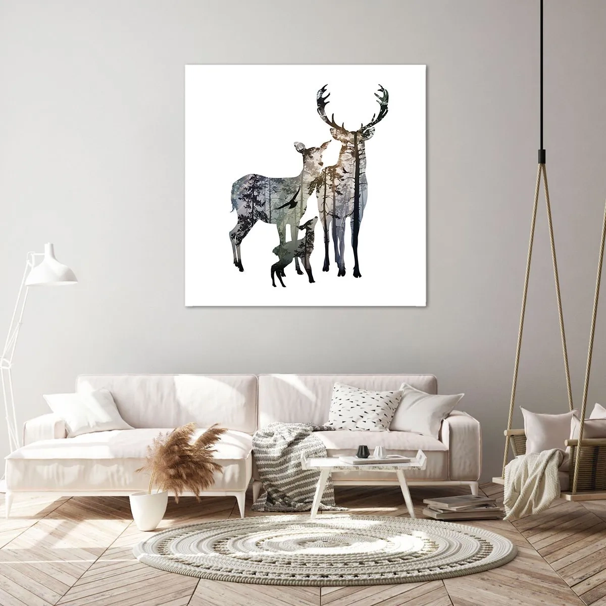 Cuadro sobre lienzo - Impresión de Imagen - Fotografía familiar - 60x60 cm