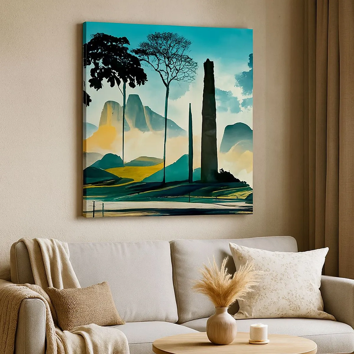 Cuadro sobre lienzo - Impresión de Imagen - Cada vez a más altitud - 30x30 cm