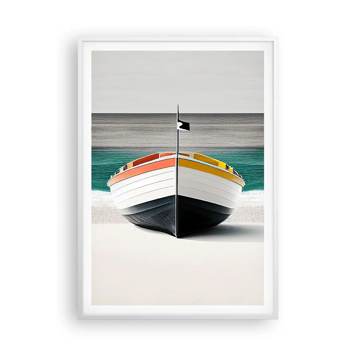 Póster en marco blanco - En su lugar exacto - 70x100 cm