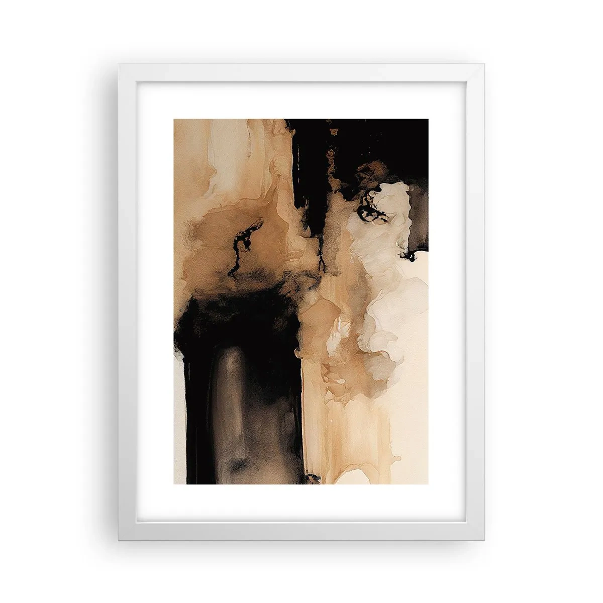 Póster en marco blanco - Una abstracción intrigante - 30x40 cm