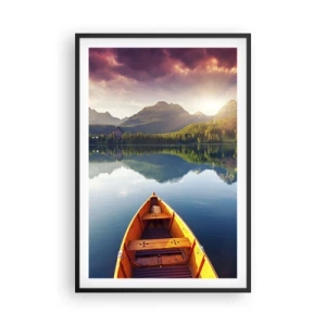 Póster en marco negro - Frente a la naturaleza - 61x91 cm