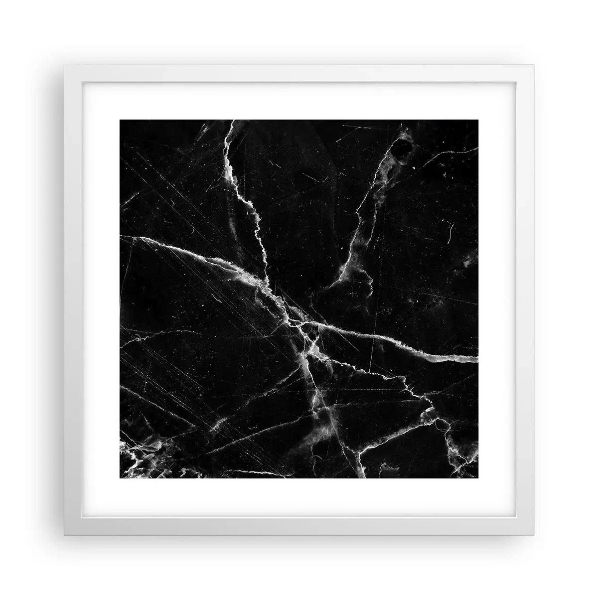 Póster en marco blanco - La vida secreta de la piedra - 40x40 cm