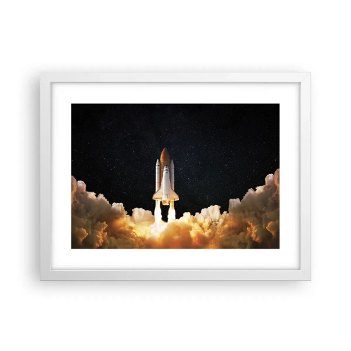 Póster en marco blanco - ¡Ad astra! - 40x30 cm