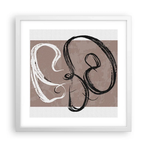 Póster en marco blanco - Composición: la búsqueda de la plenitud - 40x40 cm