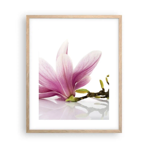 Póster en marco roble claro - Suave como un soplo de primavera - 40x50 cm