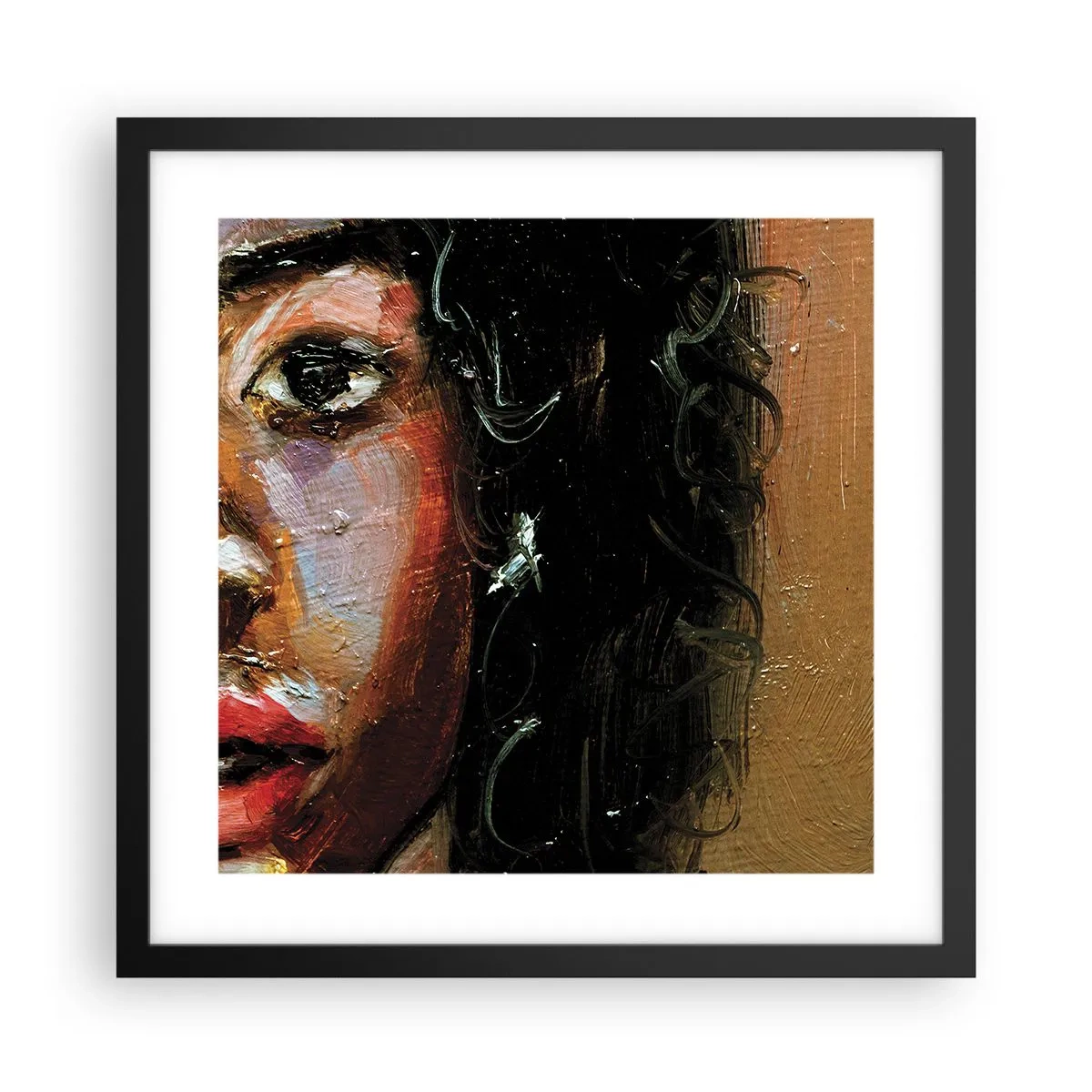 Póster en marco negro - La mitad de mi ser - 40x40 cm