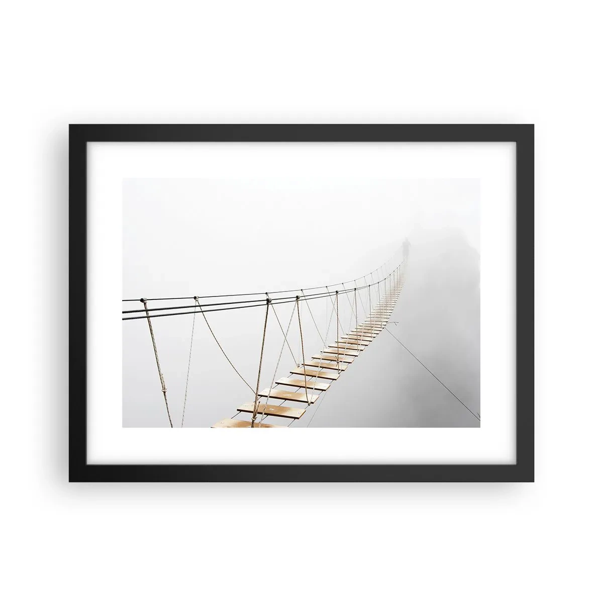 Póster en marco negro - ¿Adónde le llevará? - 40x30 cm