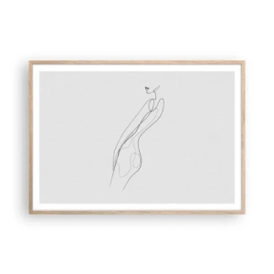 Póster en marco roble claro - Apenas una promesa - 100x70 cm