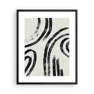 Póster en marco negro - A medias - 40x50 cm