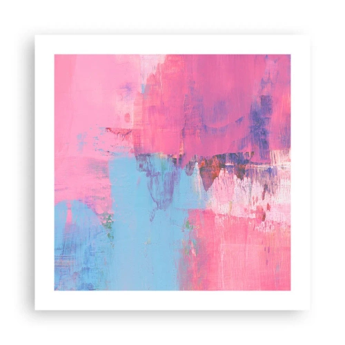 Póster - Rosa, azul y una pizca de luz - 50x50 cm