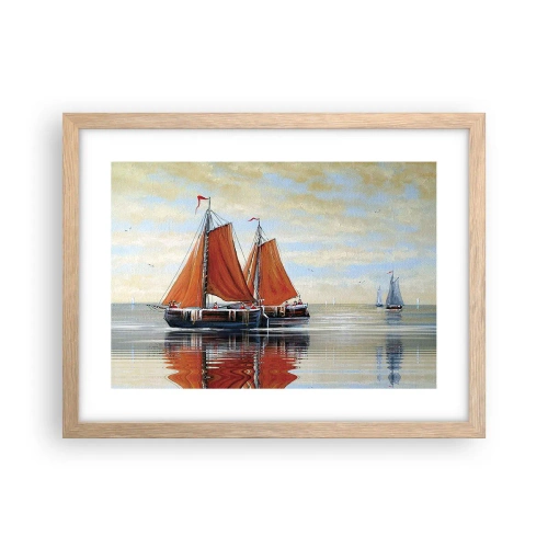 Póster en marco roble claro - Navega, marinero.... - 40x30 cm