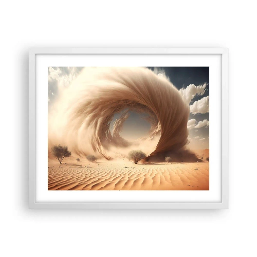 Póster en marco blanco - Portal abierto - 50x40 cm