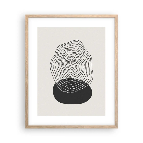 Póster en marco roble claro - Persistencia y vibración - 40x50 cm