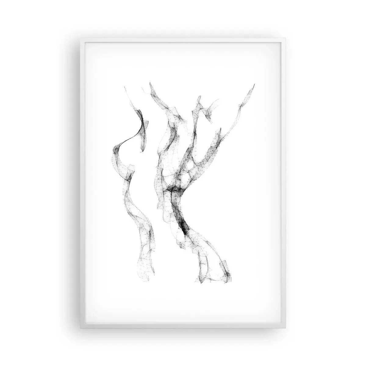 Póster en marco blanco - Hermosa y fuerte - 70x100 cm