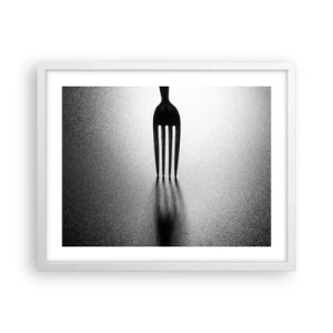 Póster en marco blanco - Luz y sombra - 50x40 cm