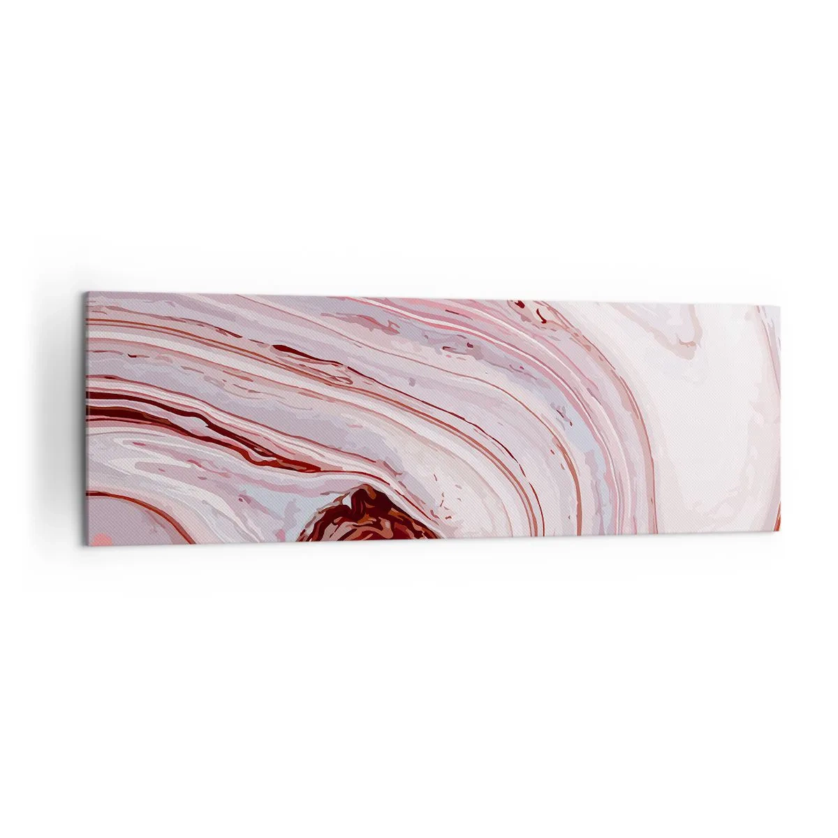 Cuadro sobre lienzo - Impresión de Imagen - Patrón abstracto en rosa y blanco - 160x50cm - Cambio de dirección - Decoración de pared moderna para salón y dormitorio ARTTOR