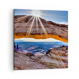 Cuadro sobre lienzo - Impresión de Imagen - A través de la puerta de la roca - 50x50 cm