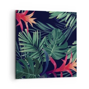 Cuadro sobre lienzo - Impresión de Imagen - Encender el color verde - 60x60 cm