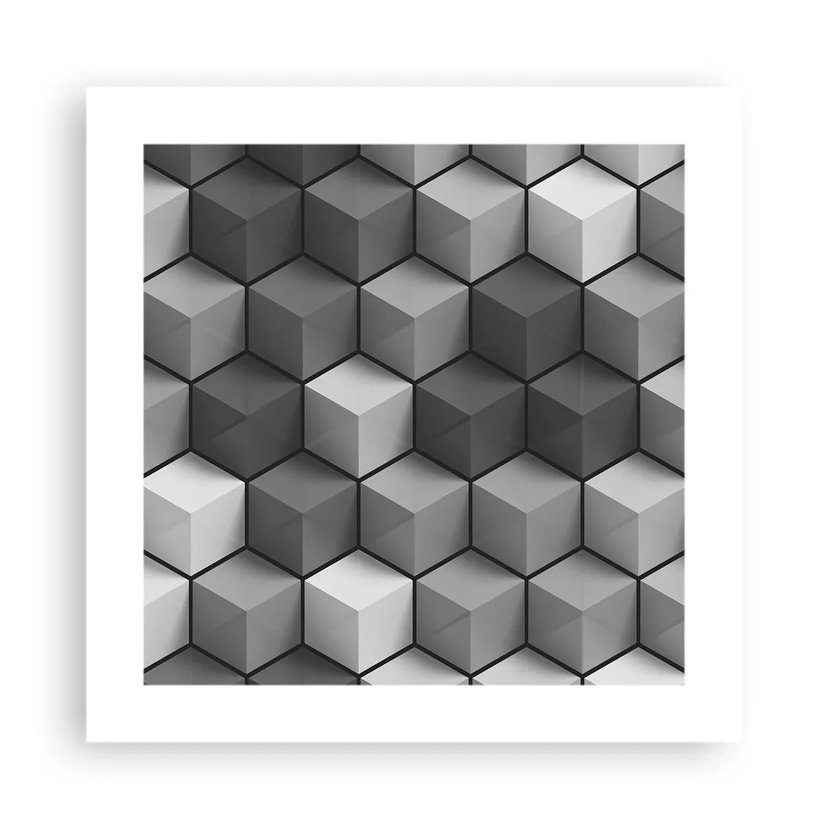 Póster - Rompecabezas cubista - 40x40 cm