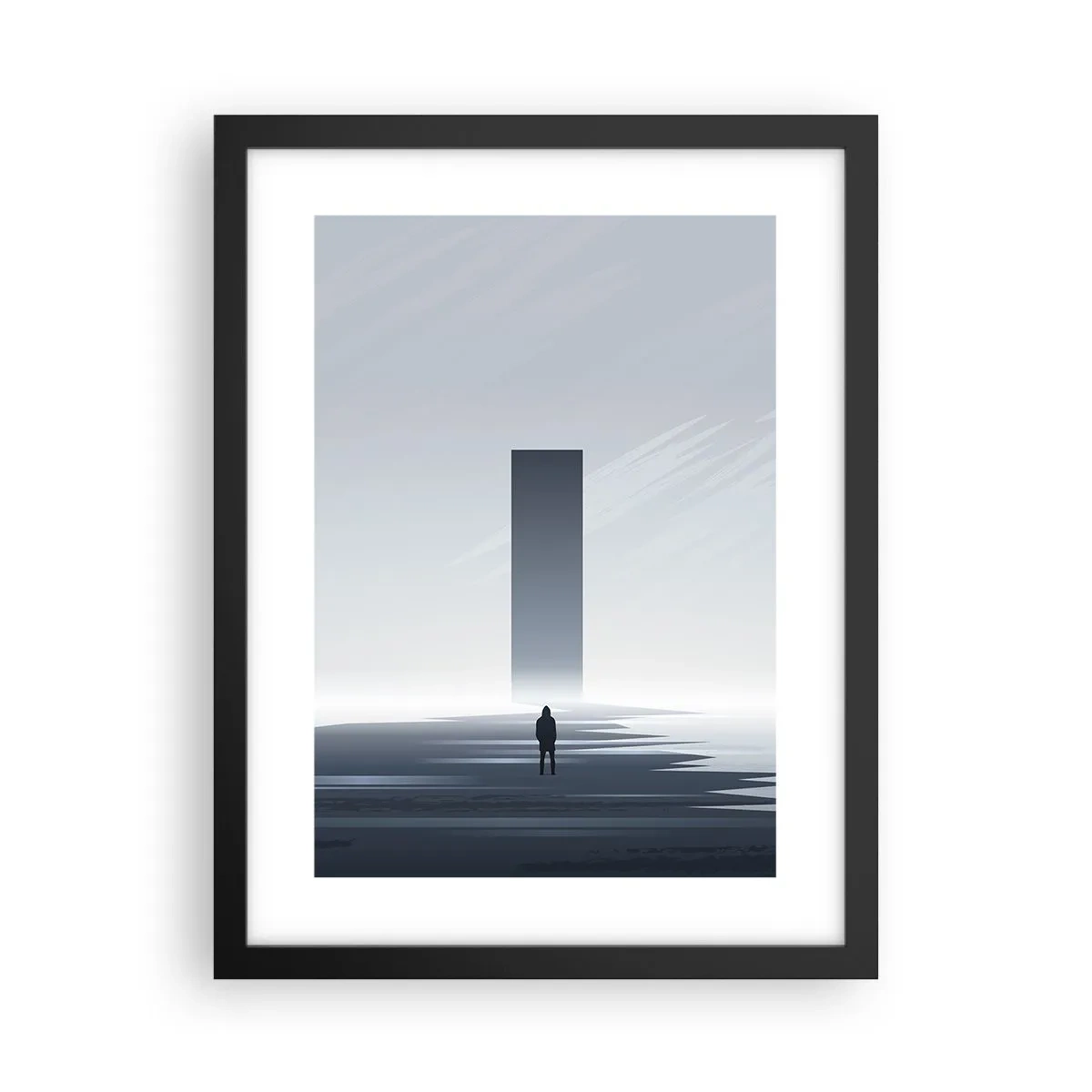 Póster en marco negro - ¿Oportunidad o amenaza? - 30x40 cm