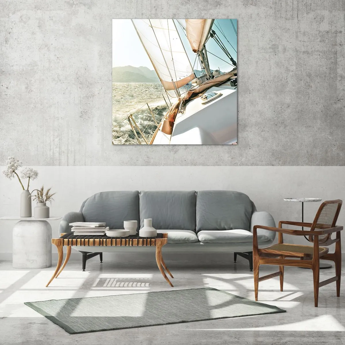 Cuadro sobre vidrio - Impresiones sobre Vidrio - A toda vela - 60x60 cm