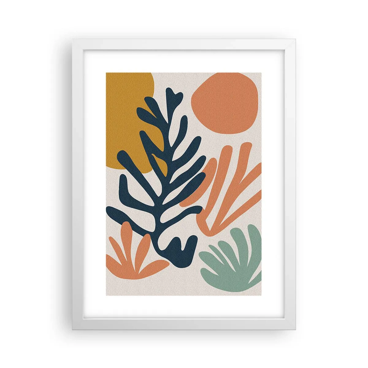 Póster en marco blanco - Mares de coral - 30x40 cm