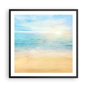 Póster en marco negro - Gran cielo azul - 60x60 cm