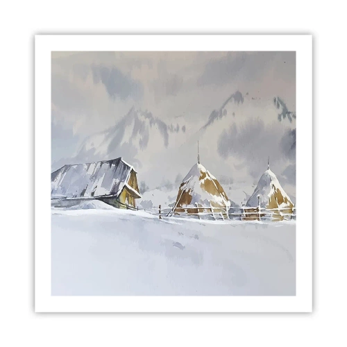 Póster - En un valle nevado - 60x60 cm