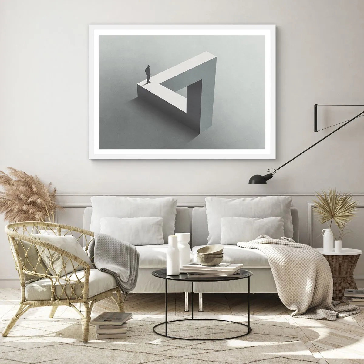 Póster en marco blanco - Y, sin embargo, es posible - 70x50 cm