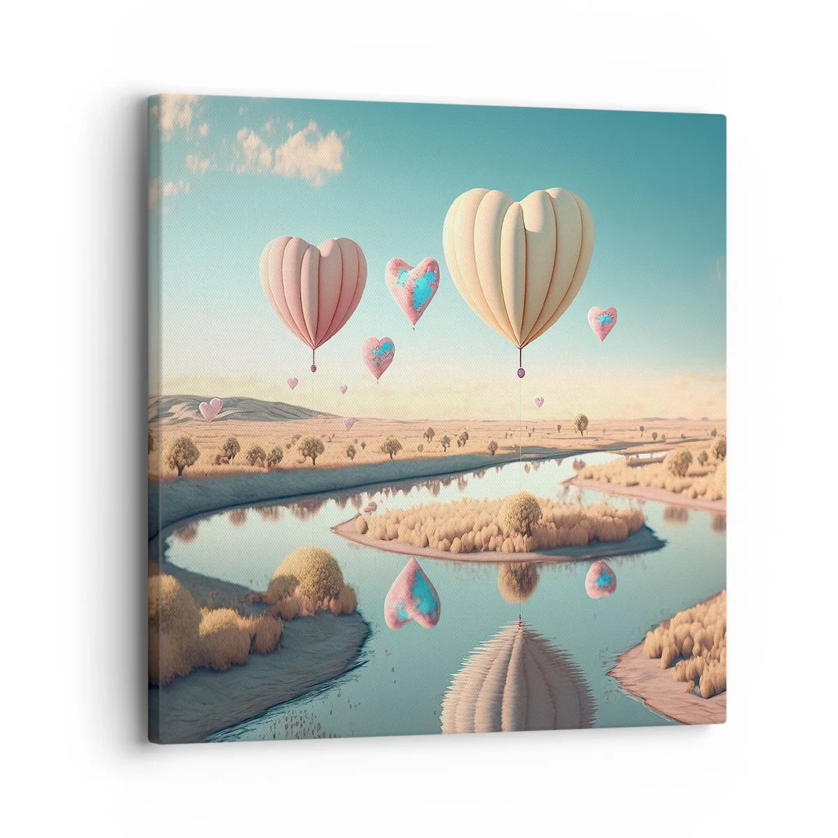 Cuadro sobre lienzo - Impresión de Imagen - El amor te hace volar - 30x30 cm