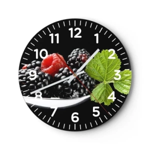 Reloj de pared - Reloj de vidrio - El sabor de la frescura - 40x40 cm