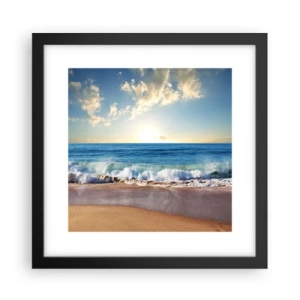 Póster en marco negro - Movimiento y quietud al mismo tiempo - 30x30 cm