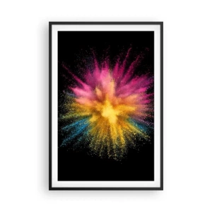 Póster en marco negro - El nacimiento de los colores - 61x91 cm